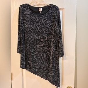 Sparkly woman's tunic holiday top